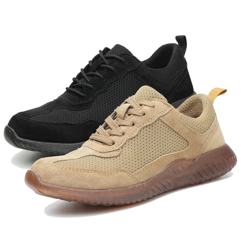 Yuxiang Leather Men Work Shoes Cap Toe Steel Boots Anti-Smashing Safety Boot Indestructible Mans Footwear | Обувь