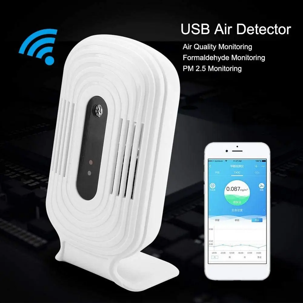 

JQ-300 новый домашний Интеллектуальный Wi-Fi счетчик смога CO2 HCHO тестер для анализа качества воздуха детектор датчик контроля температуры и влаж...