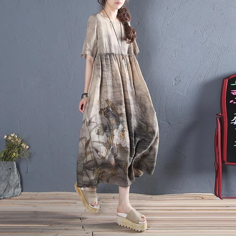 Max LuLu 2021 летние модные винтажные свободные платья с принтом в китайском стиле