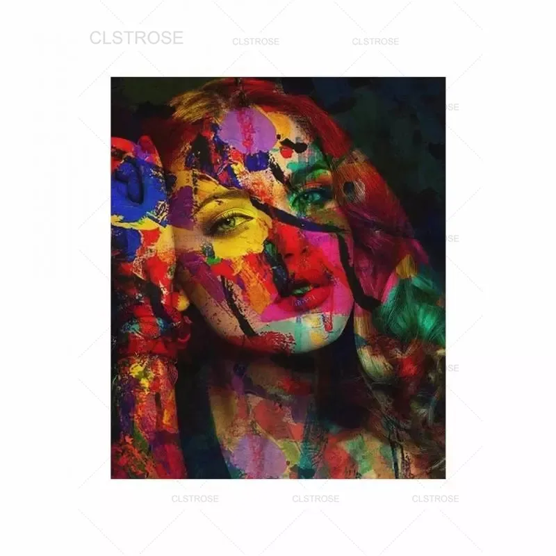 

Customized Personal Art Photo Fashion Colorful Light Shadow Magazine Style Home Waterproof Ink Printing Canvas Decoration Poster