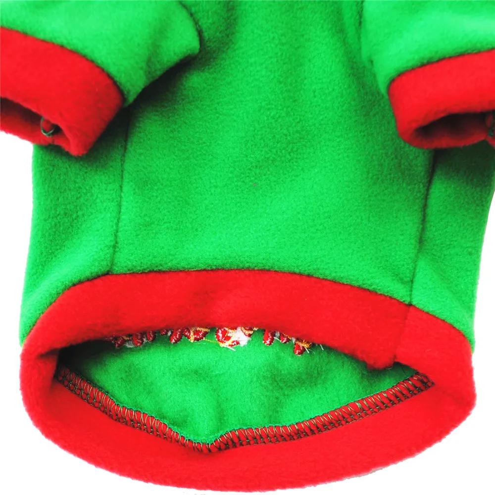 Рождественская Толстовка для собак и щенков свитер Флисовая теплая одежда