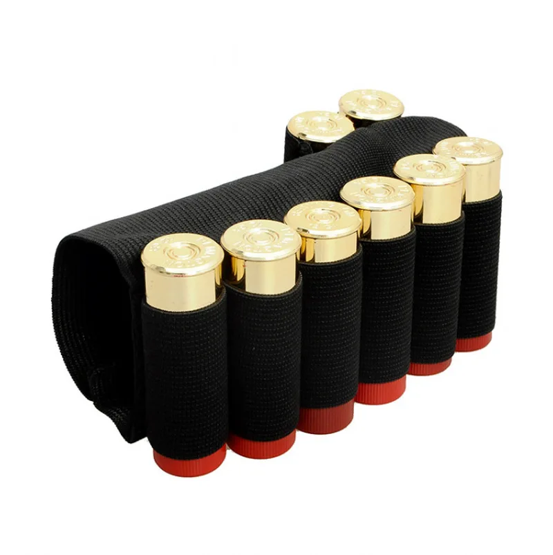 

Shotgun Bullet Pouch 6+2 Hole Molle Tactical Universal Gun SleevePortable Adjustable Butt Cover for Hunting Ammo Accessory Bag