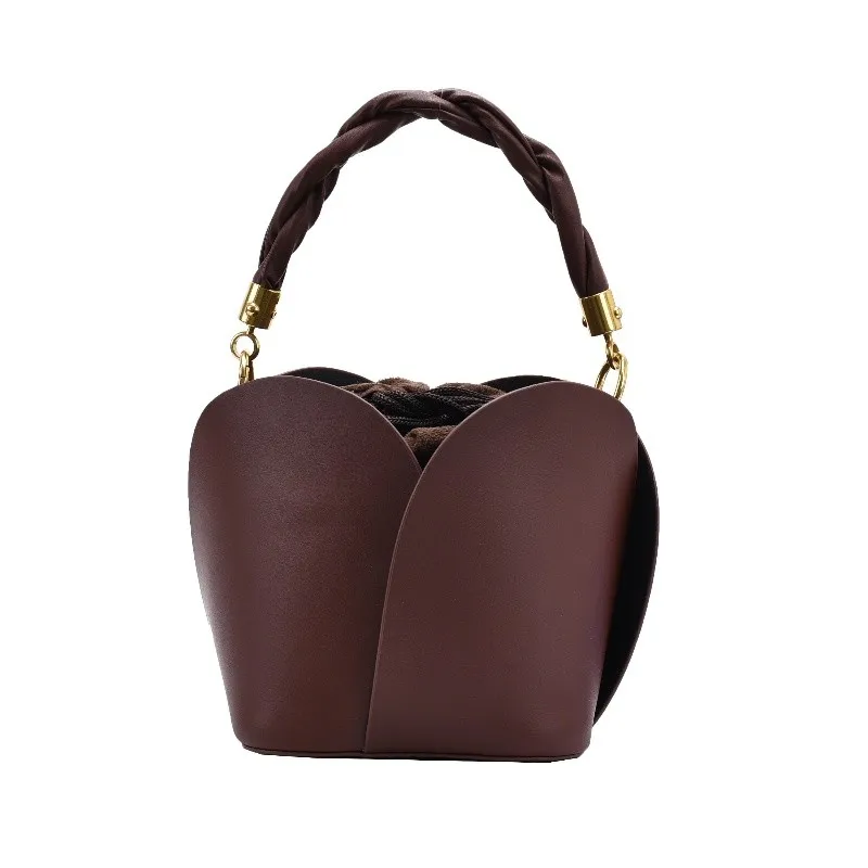 

LIKETHIS Small Tote Bucket bag for Women's Designer Handbag 2021 Fashion PU Leather High quality Shoulder Messenger Bag bolsos