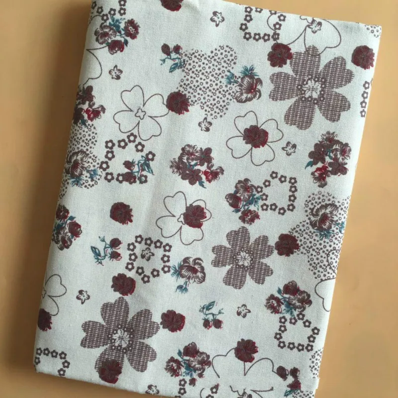 Печатная льняная хлопчатобумажная ткань DIY шитье холщовая ткань хлопок льняная ткань стеганые ремесла Материал текстиль скатерть пружинный чехол
