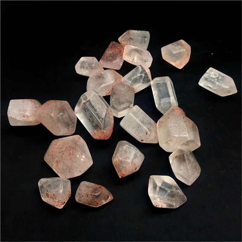 

Natural Strawberry Crystal Wand Point specimen Quartz Crystal Wand Healing Crystal Stone Home Decoration