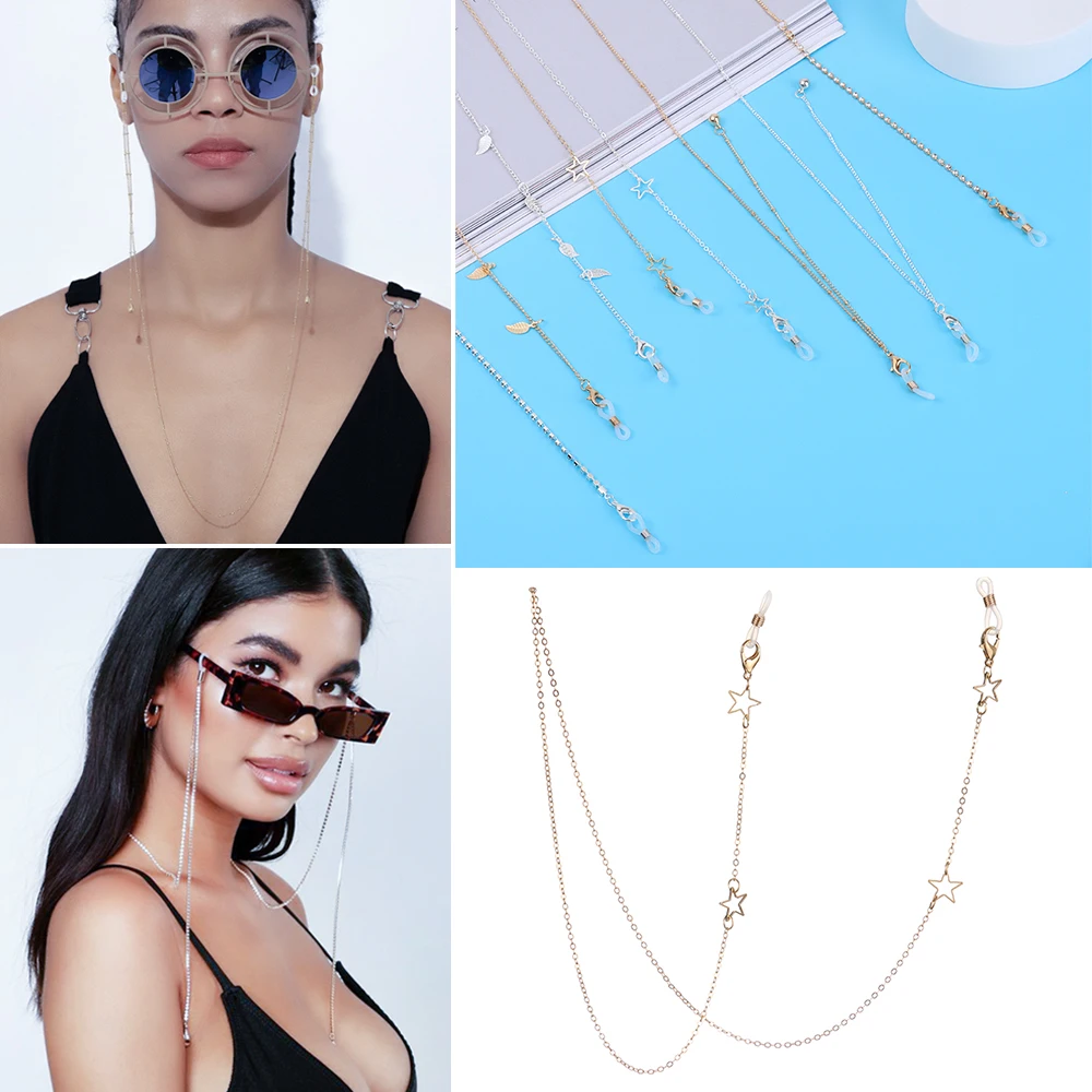 

Bohemia Leaf Pendant Eyeglass Chain Lanyard Reading Glasses Chains Women Accessories Sunglasses Hold Straps Cords Body Chain