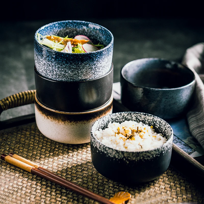 

Creative Japanese Rice Bowl, Eating Bowl, Simple Small Ceramic Bowl, Soup Bowl, Home Restaurant Seasoning Bowl, Breakfast Bowl