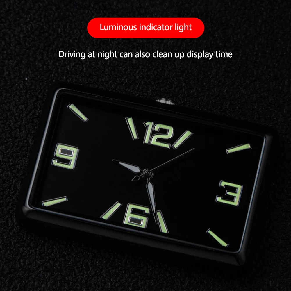 Universal Accurate Auto Ornament Stick On Styling Home Office Car Clock Interior Mini Air Vent Quartz Analog Watch Luminous | Автомобили и