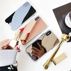 Противоударный зеркальный чехол с подушкой безопасности для iphone XS MAX XR 7 8X10 6 6S Plus 7 8 Plus X 10, мягкие силиконовые чехлы из ТПУ для телефонов