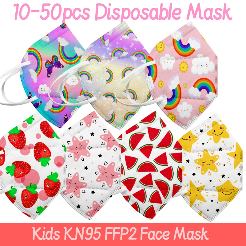 10/50 шт. маски для лица с мультяшным принтом | Красота и здоровье