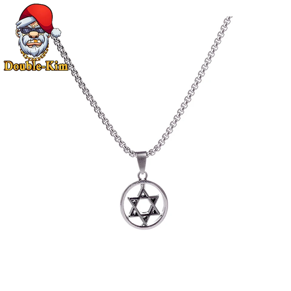 Шестиконечная звезда кулон ожерелье для мужчин хип хоп Рок уличная культура