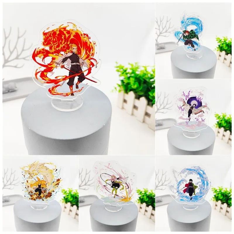 

Hot Anime Demon Slayer Kimetsu No Yaiba Kamado Rengoku Tanjirou Nezuko Zenitsu Inosuke Giyuu Acrylic Stand Figure Model Gift