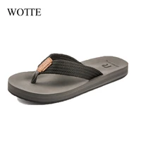 wotte flip flops men summer men slippers breathable beach sandals comfortable eva casual slippers claquette homme big size 40 50
