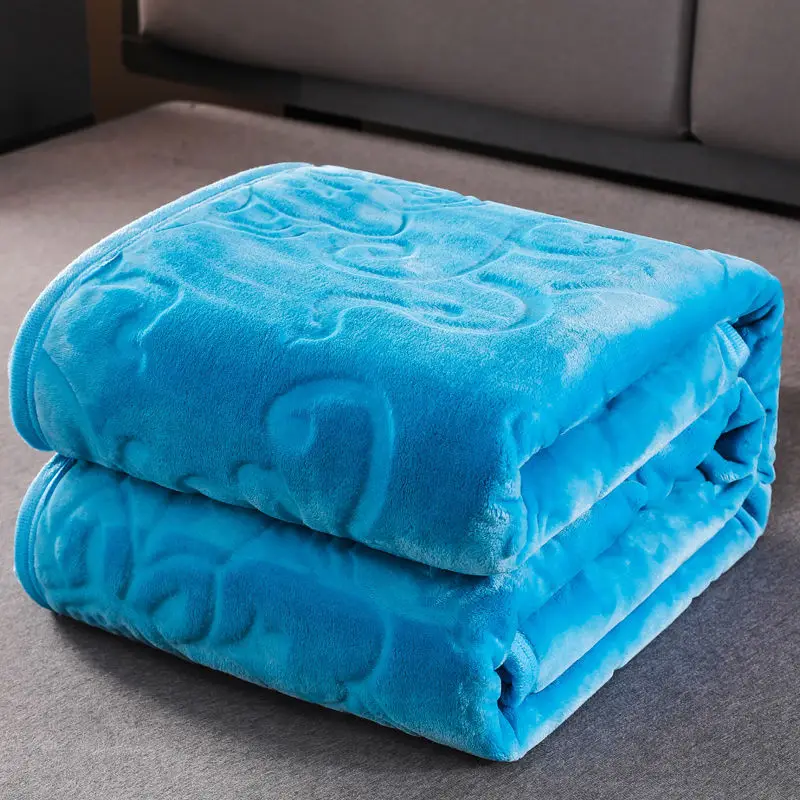 NEW winter bedding blankets 100%microfiber emboss home blanket travel picnic anti-pilling textile cute plush wool fluffy | Дом и сад