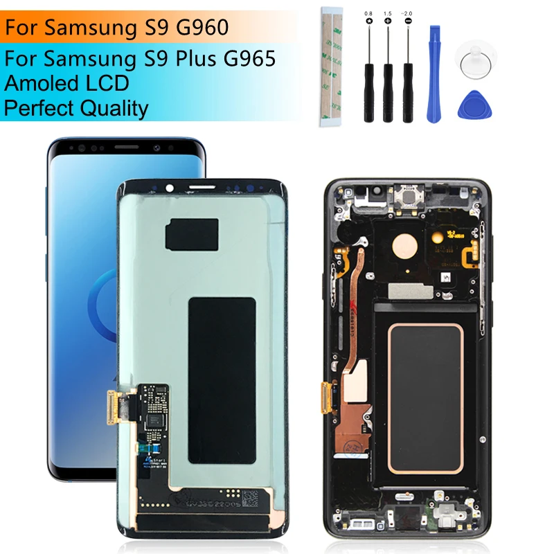 Pantalla Lcd t&aacute;ctil para Samsung Galaxy S9 Plus, montaje de digitalizador, G965f, S9, G960f, repuesto de pantalla-0
