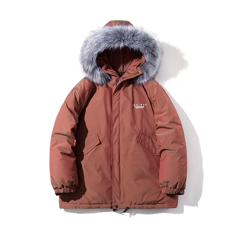 Winter Jacket Men 2020 Fur Collar Hooded Thick Warm Cotton Outwear Man Patchwork Parka and Coats Windbreaker Parkas Male M-5XL