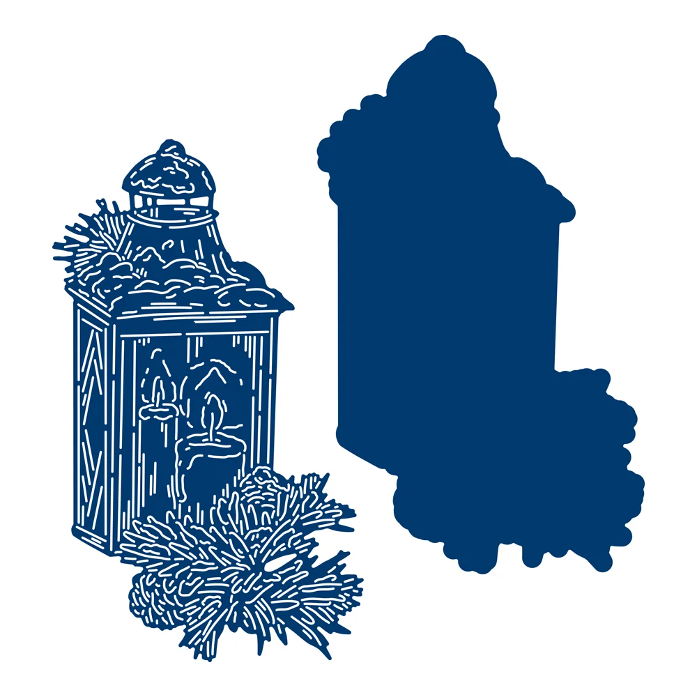 

Christmas Lantern Die Cutting Dies Scrapbook Diary Decoration Stencil Embossing Template DIY Greeting Card Handmade 2021