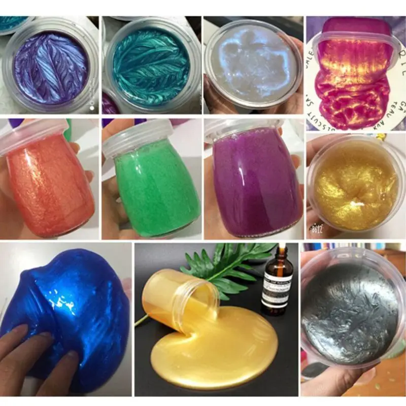 

56Bottles Cosmetic Grade Pearlescent Mica Powder Epoxy Resin Dye Pearl Pigment