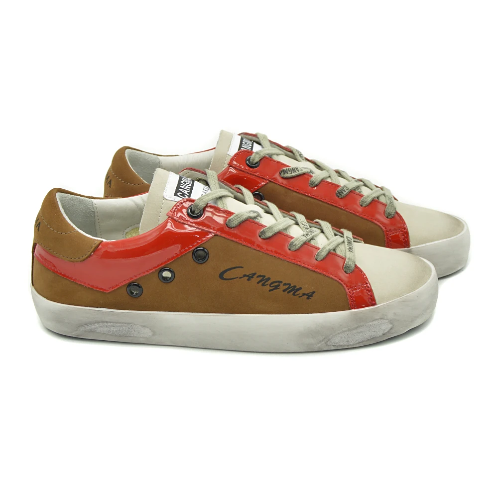 

CANGMA Luxury Brand Man Brown Designer Shoes Casual Genuine Leather Sneakers Lady Breathable Shoes Footwear Male 2021