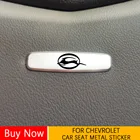 Автомобильные Подголовники для сиденья, наклейка, металлические значки для тюнинга для Chevrolet BOLT EV Z71 SPARK sonic sail lacetti Cobalt camaro, автомобильные аксессуары