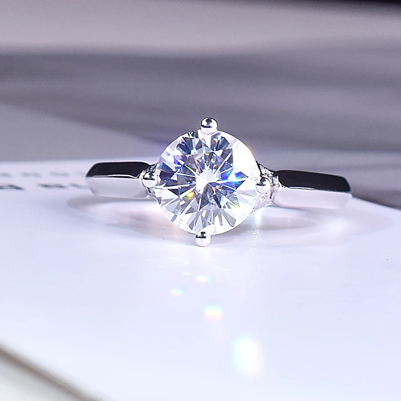 YANHUI в винтажном стиле с белыми лебедями кольцо 925 серебряное 1ct Цирконий
