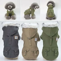 punk dog clothes winter warm down jacket hooded clothes lightweight hoodie for small medium dogs pet puppy dog coat