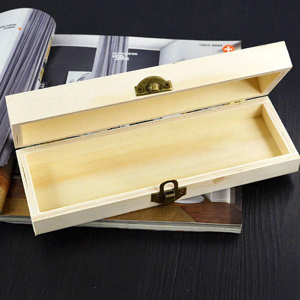 

21*7*4cm Wooden Box Gift Packing Portable Vintage Jewelry Case Multifunction Home Office Storage Boxes Easy To Carry