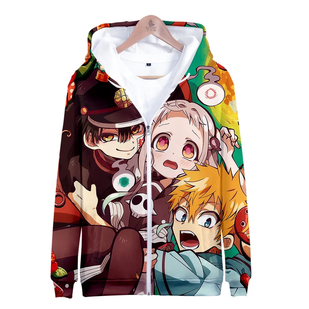 Унитаз обтягивающий Hanako Kun куртка на молнии Nene Yashiro Yugi Amane 3D Толстовка Аниме