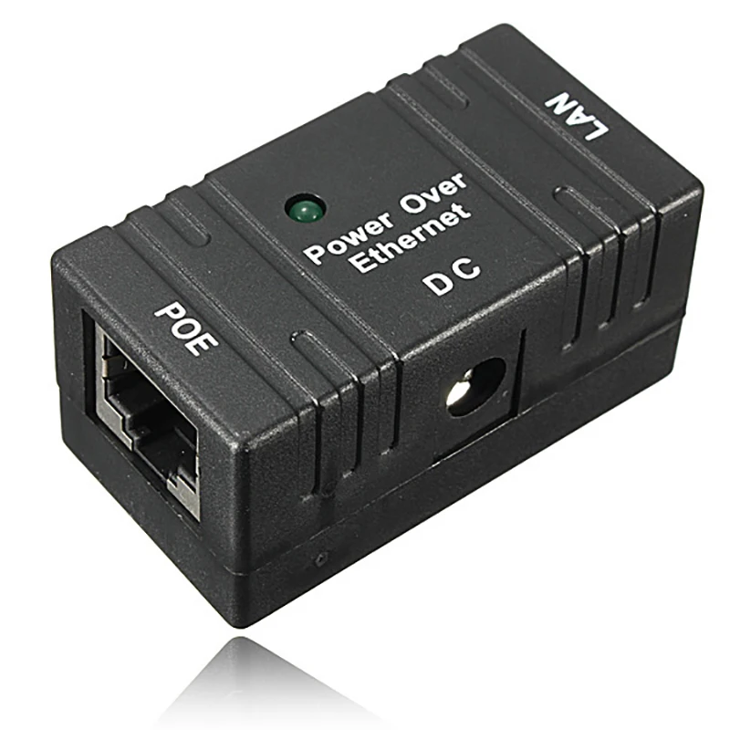 ANPWOO 10/100 Mbp Passive POE DC Power Over Ethernet Injector Splitter Wall Mount Adapter For IP Camera LAN Network 1PC | Безопасность и