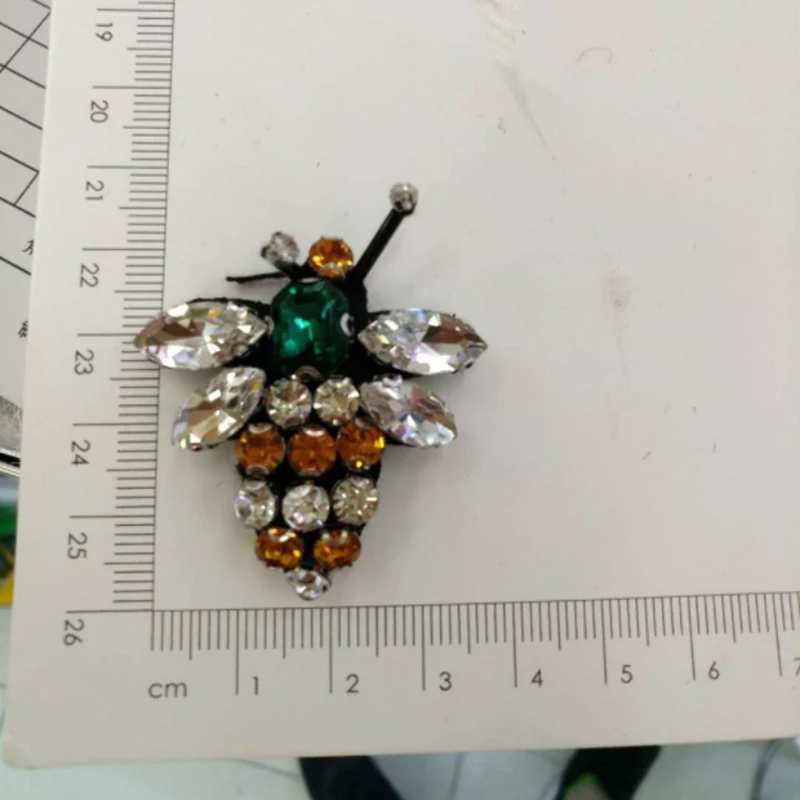 Ручная работа стразы нашивки с бисером пчелы крутая Мода пришитые на кристалл