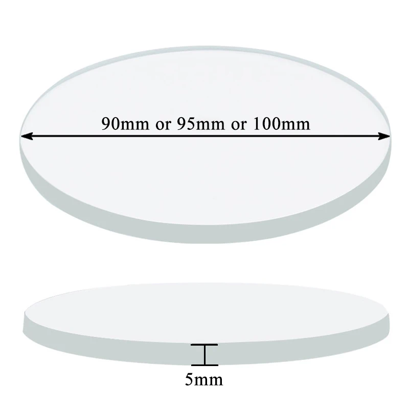 Прозрачная стеклянная панель для стереомикроскопа 90 мм 95 100