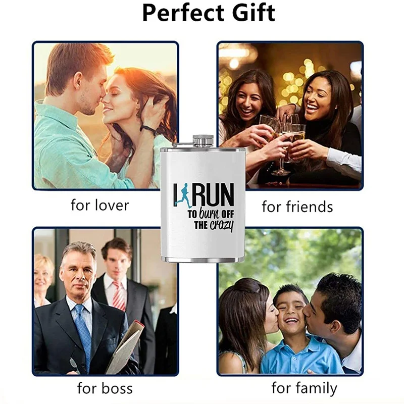 

Hip Flask Stainless Steel Pocket Flask Leakproof Wine Bottle 8oz Men's Women's Travel Camping Fishing Drink Bar Travel