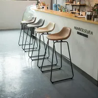 Nordic Bar Chair Backrest Bar Table Furniture for Home Kitchen Chair High Stool Clothing Store Photo Stool Bar Stool Bar Chairs