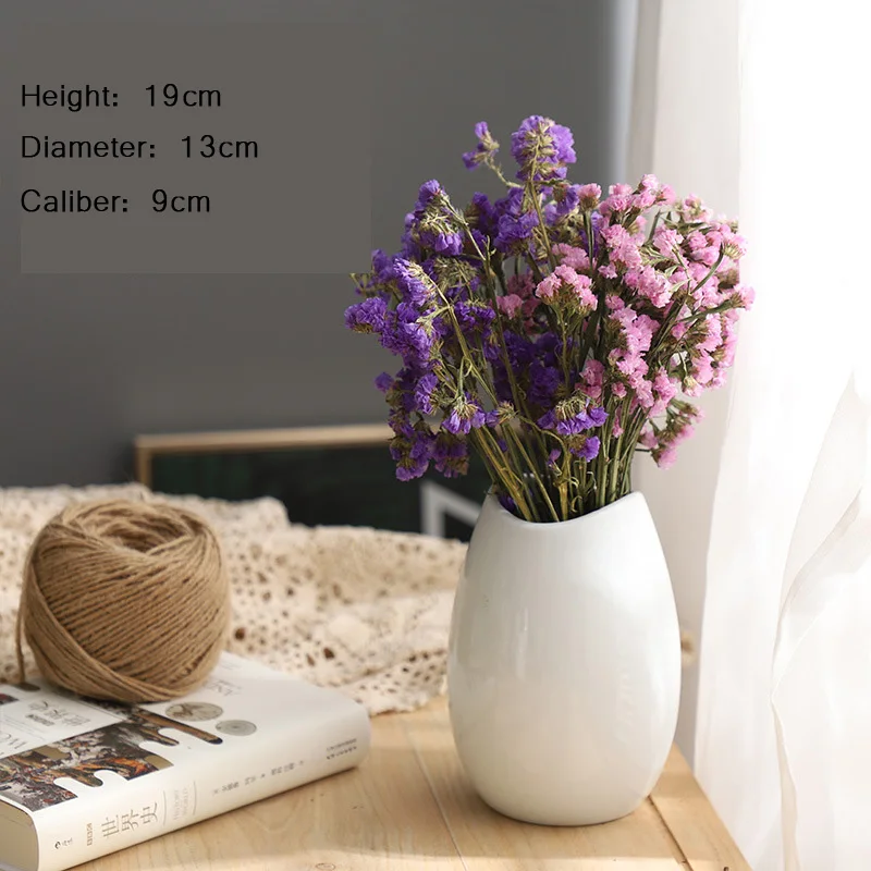 Скандинавская белая ваза со звездами домашняя керамика сушеные цветы