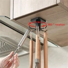 Кухонный крючок с поворотом на 360 , самоклеящиеся настенные крючки для хранения, простой шкаф без перфорации, удобный органайзер, многофункциональные поворотные крючки