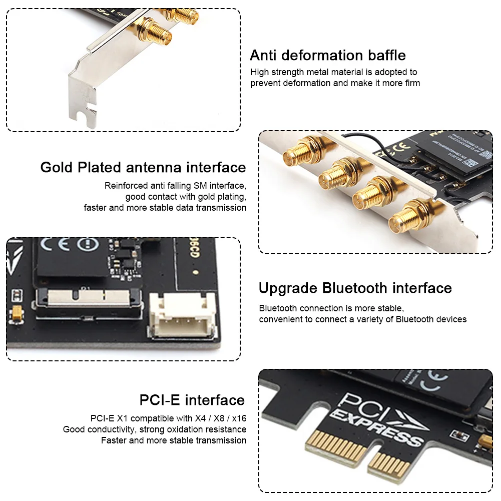 

1750Mbps 2.4GHz 5GHz BCM94360CD PCI-e Dual Band 802.11a/g/n/ac Network Adapter Plug And Play PC Wireless WiFi Card For MacOS