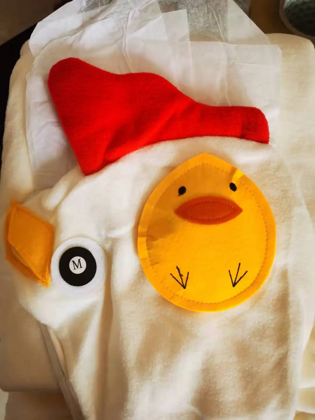 Детская пижама в виде белого петуха комбинезон с животными Детский костюм на