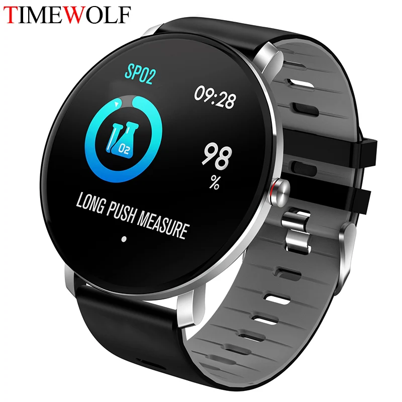 Gray Timewolf K9 плюс Смарт-часы для мужчин и женщин монитор сердечного ритма кровяное давление фитнес-трекер Smartwatch спортивные умные часы Pebble - Цвет: Gray
