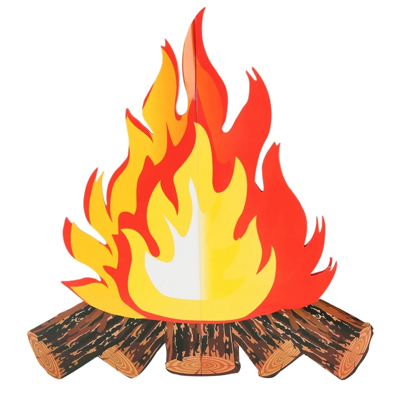 3D Flame Decorative Cardboard Halloween Decoration Easter Christmas Fire for Bonfire Party | Дом и сад