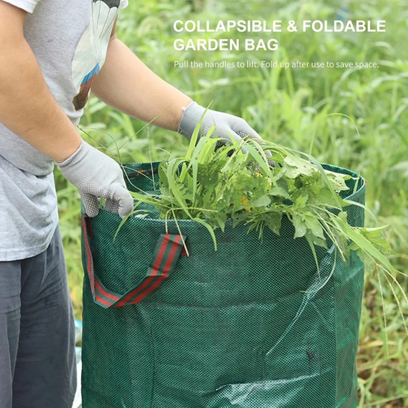 3 упаковки 32 галлона мешки для отходов сада многоразовые в форме листьев