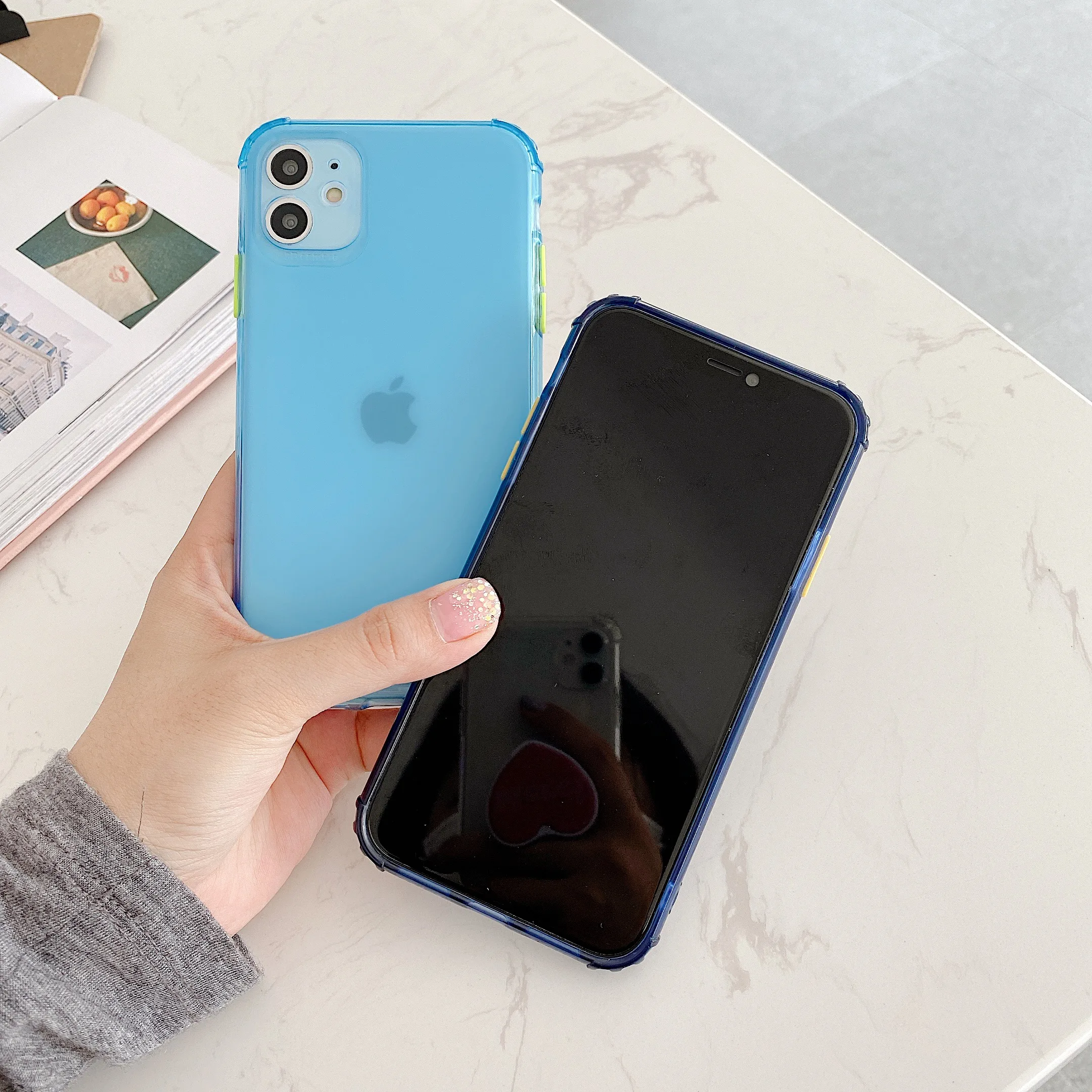 Для Apple iPhone 12 11 Pro X XR XS Max 6 6S 7 8 Plus SE 2020 чехол для телефона карамельный цвет ТПУ