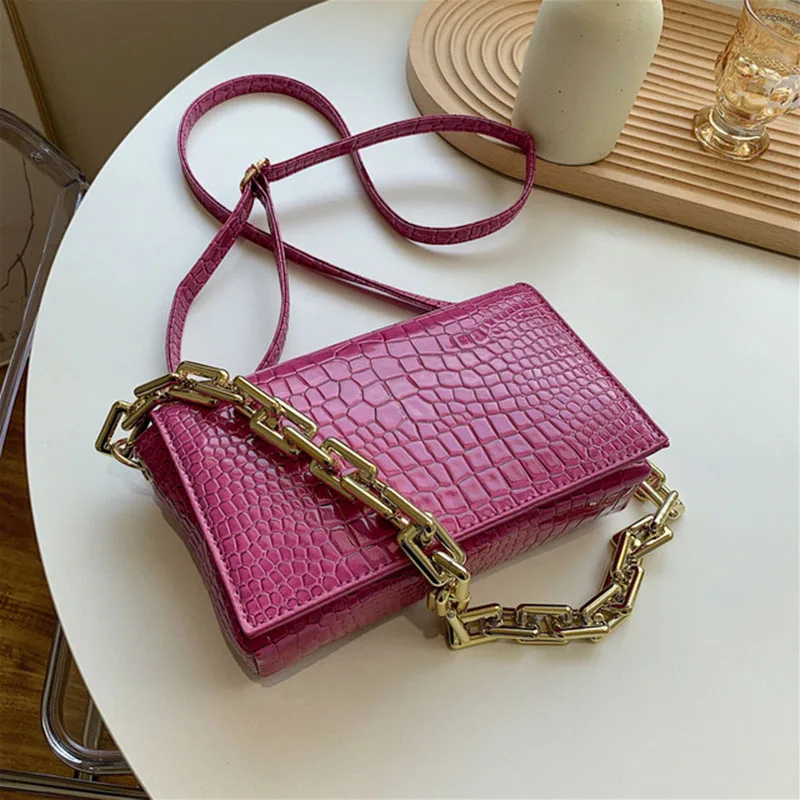 

Famous Women Brand Handbags Women Stone Pattern PU Leather Small Chain Shoulder Crossbody Bag Ladies Luxury Fashion Armpit Purse