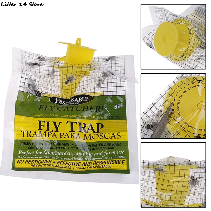 

1Pcs Flycatcher Zak Thuis Tuin Outdoor Wegwerp Fly Catcher Controle Val Insecticide Vliegt Flycatcher Val Lokstof