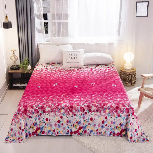 Двухслойное мягкое теплое одеяло из кораллового флиса покрывало диван плед