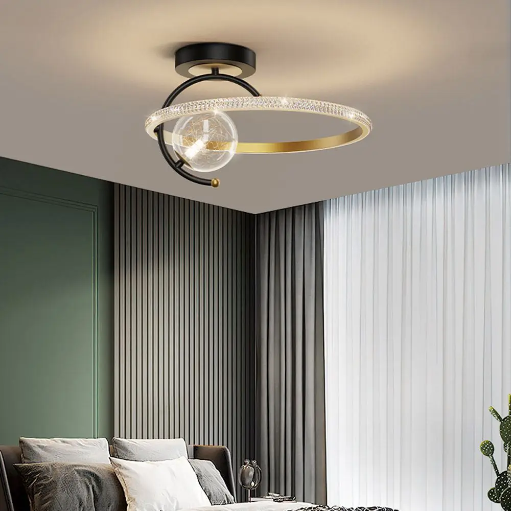 Светодиодный потолочный светильник для гостиной хрустальный круглый квадратная