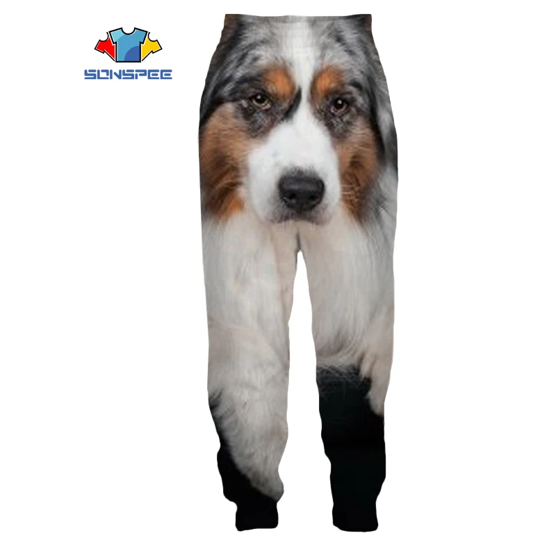 

SONSPEE Border Collie 3D Printing Male Running Pants Funny Casual Full Length Harajuku Women's Sweatpants Cute Puppy Fashion Pan
