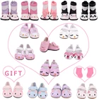 Обувь для кукол Розовая котенок, обувь из ПУ кожи, Размер 7 см, подарок для американской куклы 18 дюймов, 43 см, игрушка для новорожденных, подарок поколения