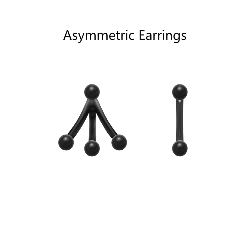 Хит продаж серебряные асимметричные серьги-гвоздики с бусинами три бобы серьги