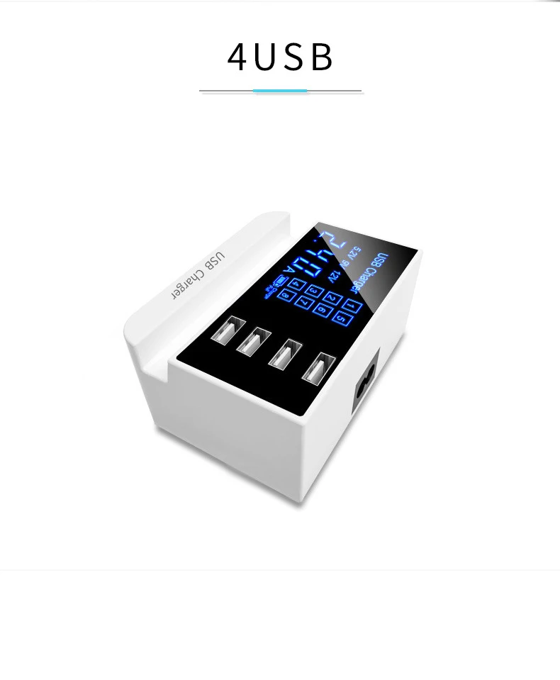 Концентратор, 4 порта, мульти USB зарядное устройство, Usb светодиодный адаптер, настенное зарядное устройство для Iphone, мобильного телефона, быстрая зарядка, настольная док-станция, EU, US, UK Plug