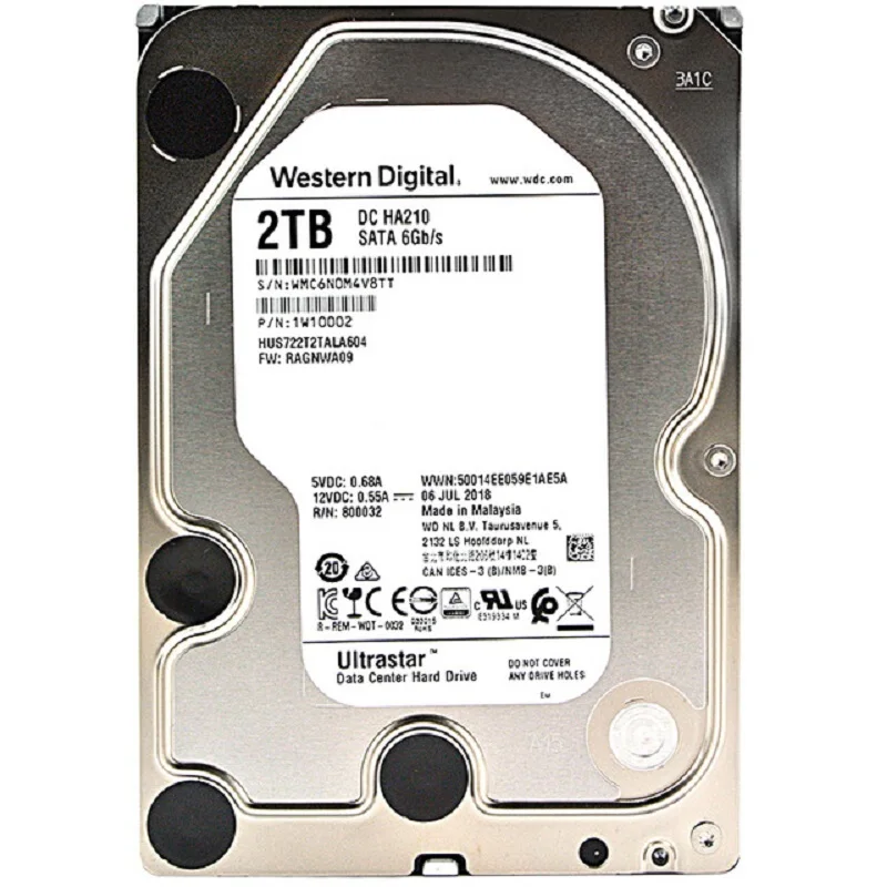 Bestellen Western Digital WD 1TB 2TB 4TB 6TB 8TB 10TB Ultrastar DC HC320 SATA HDD 7200 RPM Klasse SATA 6 Gb/s Cache 3.5